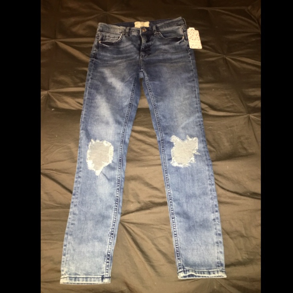 Free People High Rise Busted Skinny